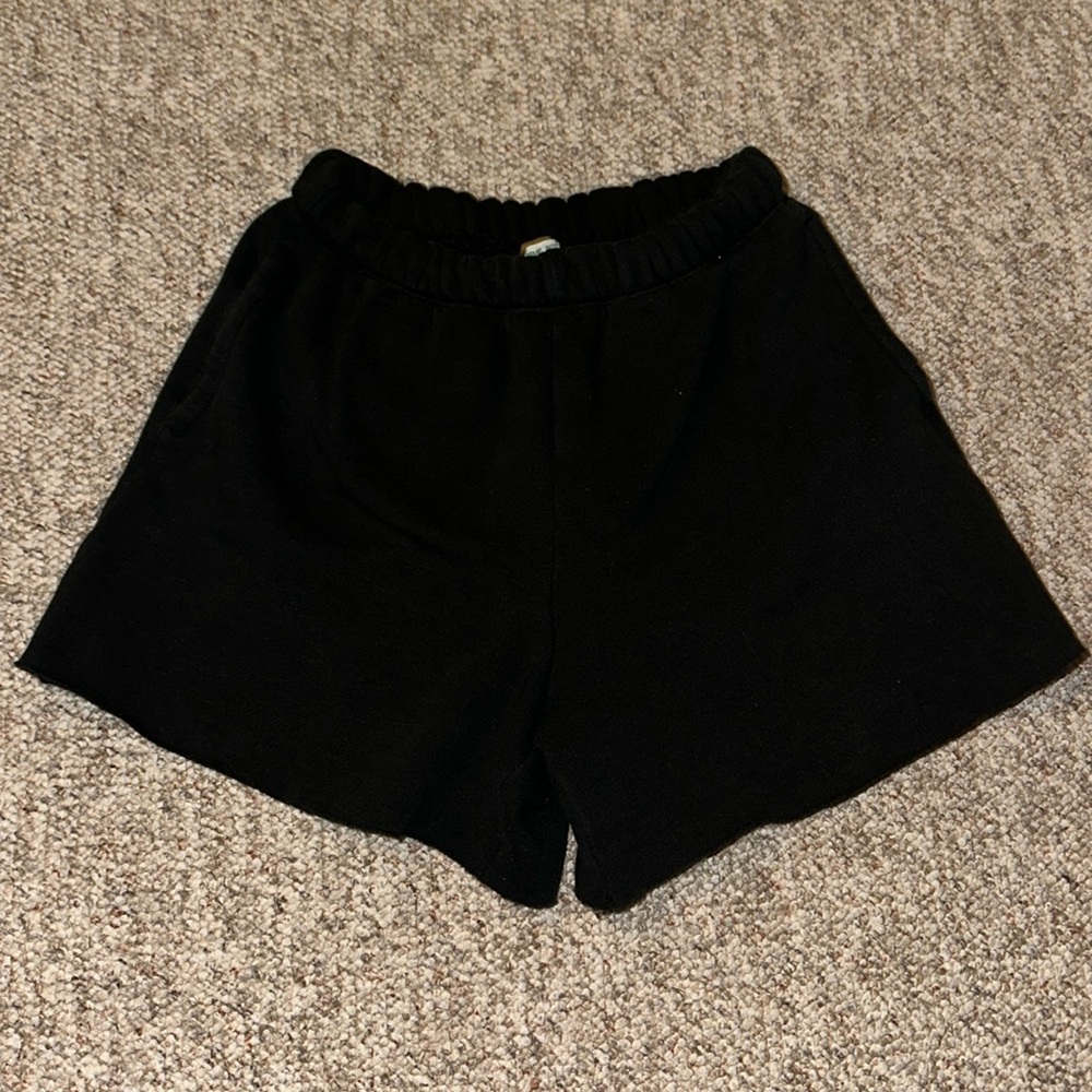 Aerie Black Fleece Shorts XS